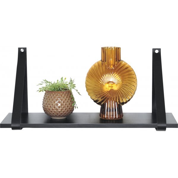 Frikk wandplank 60 cm - Zwart gelakt grenen Frikk wandplank 60 cm - Zwart gelakt grenen