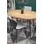 Table  manger Rocky 120-160 cm - Chne/noir