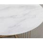 Tiffany Falcon soffbord 100 cm - Mssing / Vitt marmorglas
