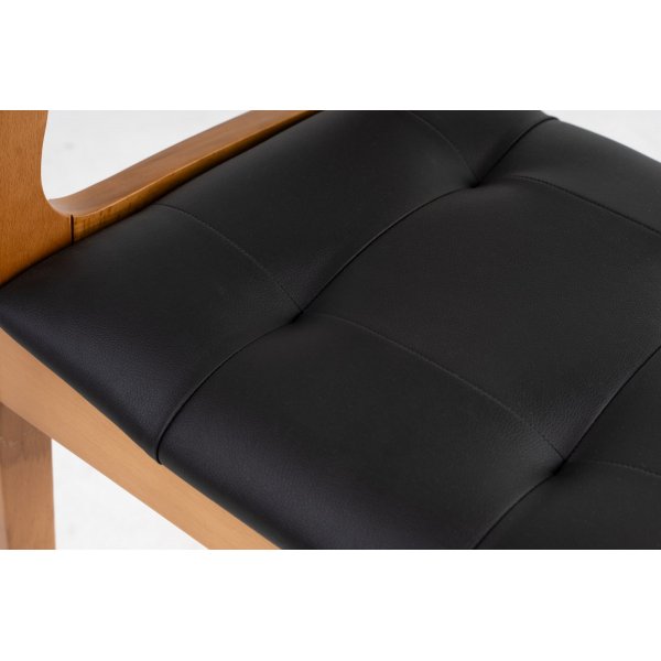 Fauteuil Mira - Chêne/noir Fauteuil Mira - Chêne/noir