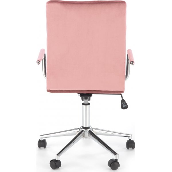 Chaise de bureau Regan - Velours rose