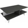 Isabell soffbord 90 x 50 cm - Vit/antracit