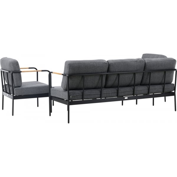 Pehnna loungegrupp - Svart/mörkgrå Pehnna loungegrupp - Svart/mörkgrå