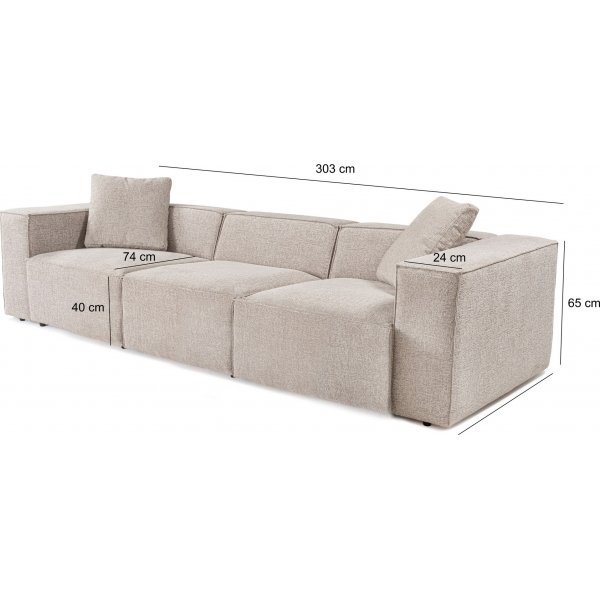 Canapé 3 places Lora - Mocca Canapé 3 places Lora - Mocca