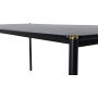 Pelle matbord i svartbetsad ek - 190x90 cm