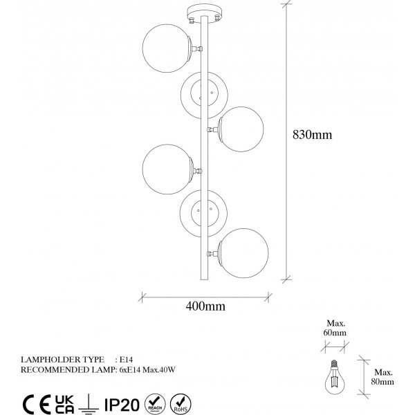 Plafonnier à facettes 10445 - Noir/antique/blanc Plafonnier à facettes 10445 - Noir/antique/blanc