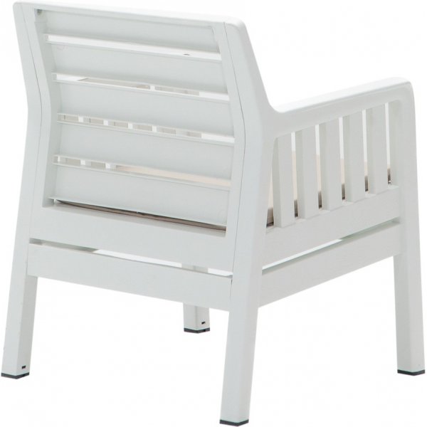 Lara loungegrupp med 3-sits soffa, 2 ftljer och bord - Vit