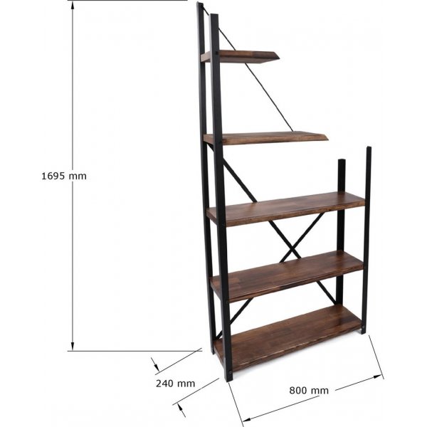 Adler bokhylla - Safir ek/svart Adler bokhylla - Safir ek/svart