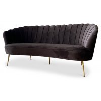 Snäckan 3-sits soffa - Brun sammet / Mässing Snäckan 3-sits soffa - Brun sammet / Mässing