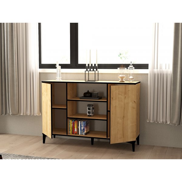 Buffet Ebin - Chêne saphir/noir Buffet Ebin - Chêne saphir/noir