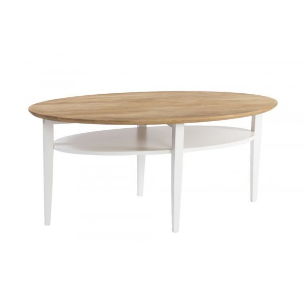 Lexington 130 soffbord - Naturligt tr/Vit