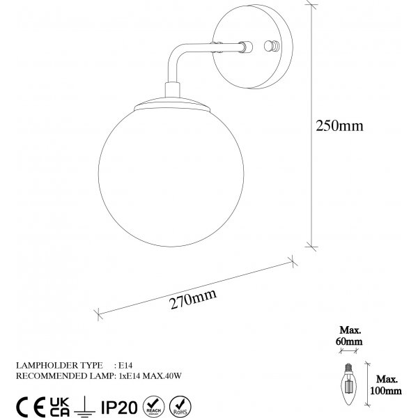 Viran vägglampa 10900 - Svart Viran vägglampa 10900 - Svart