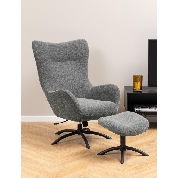 Fauteuil inclinable Talgarth avec repose-pieds - Gris Fauteuil inclinable Talgarth avec repose-pieds - Gris