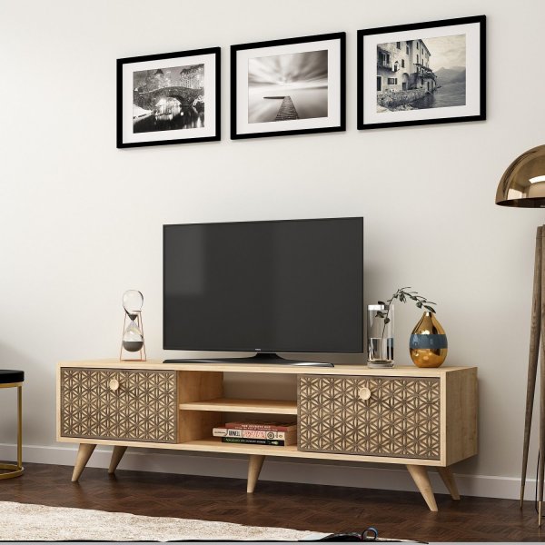 Banc média New York - Saphir/chêne Banc média New York - Saphir/chêne