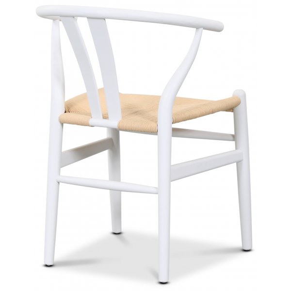 Sunda matstol vit med repsits + Möbeltassar Sunda matstol vit med repsits + Möbeltassar