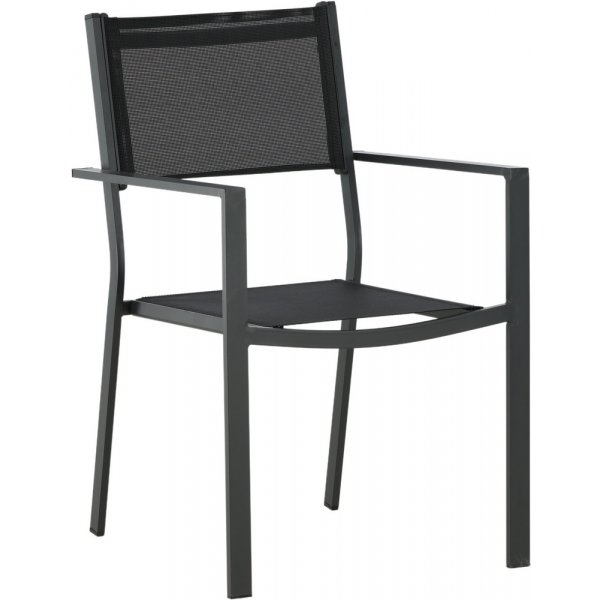 Matgrupp: 6 stolar och matbord 205 x 90 cm svart/natur - Copacabana