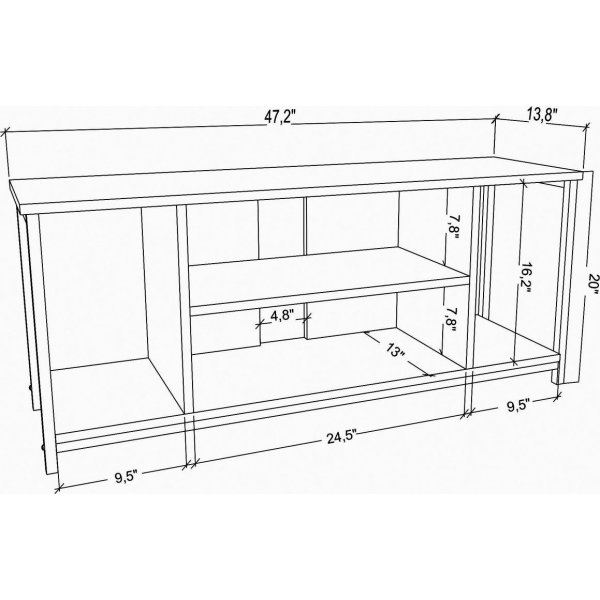 Banc multimdia Rinaldo - Blanc