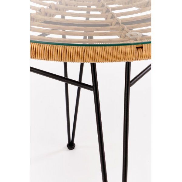 Falcon eettafel Ø79 cm - Rotan/zwart Falcon eettafel Ø79 cm - Rotan/zwart