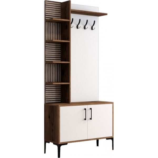 Viyana hallmbel 90 cm - Valnt/vit