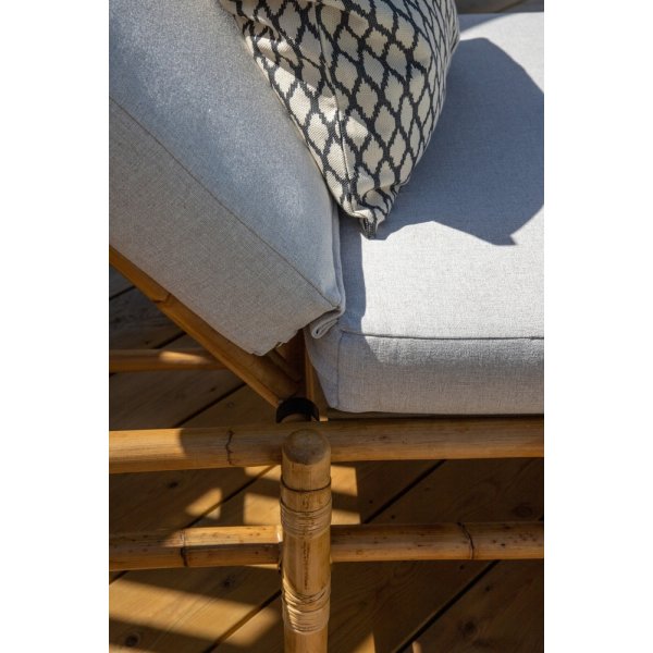 Bain de soleil en rotin - Gris/rotin Bain de soleil en rotin - Gris/rotin