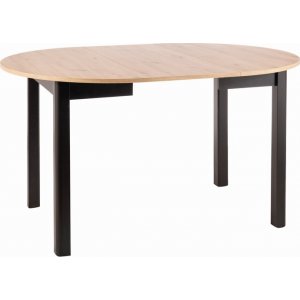 Table  manger Dante 102-142 x 102 cm - Chne artisanal/noir