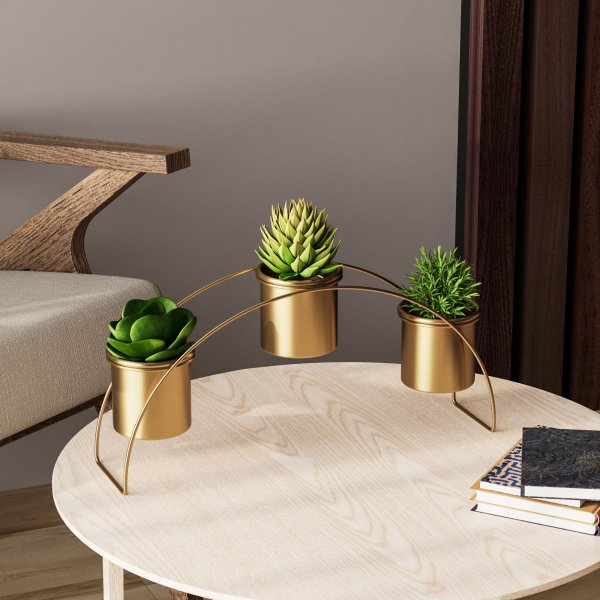 Plato 12 pots de rangement - Or