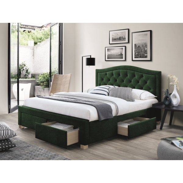 Electra sngram 160x200 cm - Grn sammet