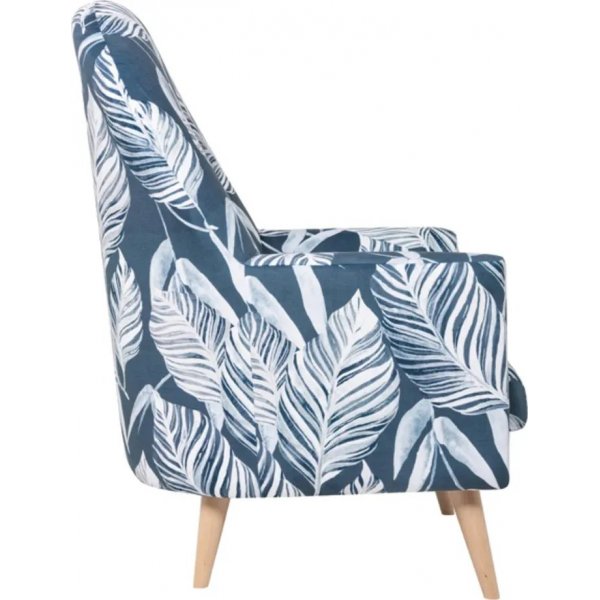 Emilly fauteuil - Blauw/wit Emilly fauteuil - Blauw/wit