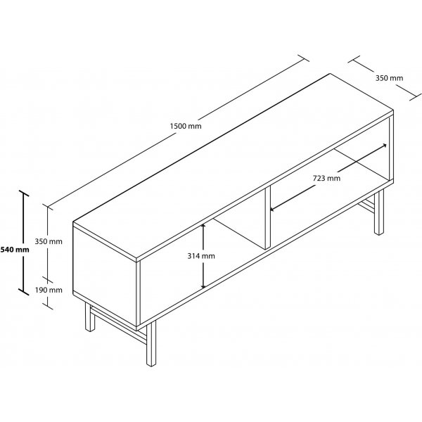 Diamond TV-bänk - Travertin Diamond TV-bänk - Travertin