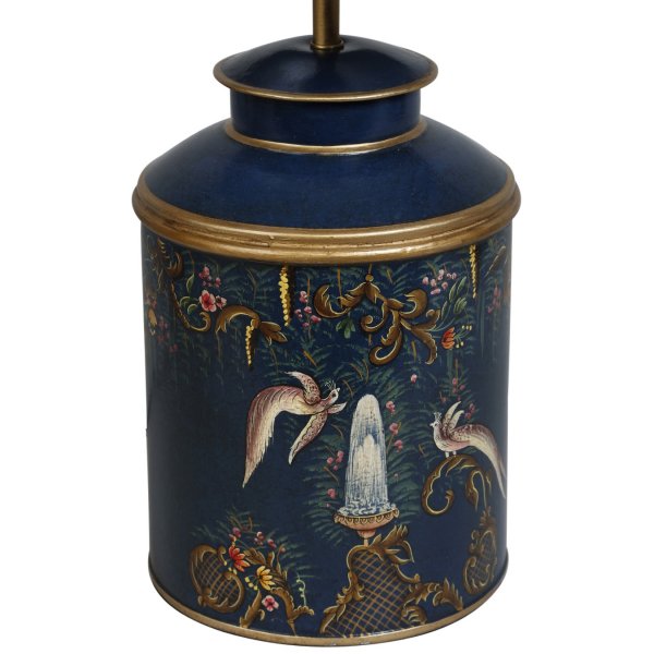 Bird lampfot H 38 cm - Bl (handpainted)