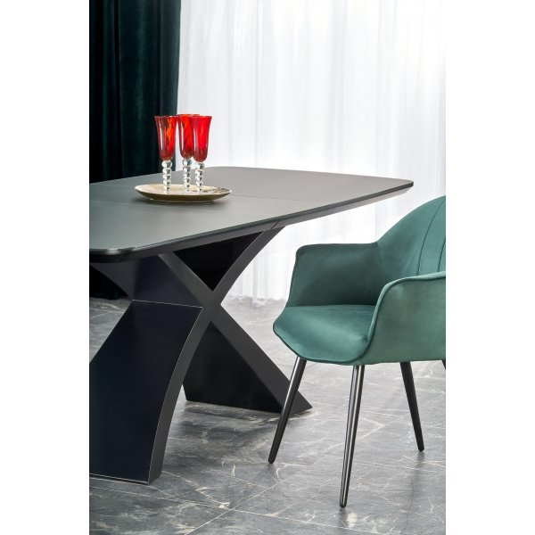 Table à manger extensible Simona 90x160-220 cm - Gris Table à manger extensible Simona 90x160-220 cm - Gris