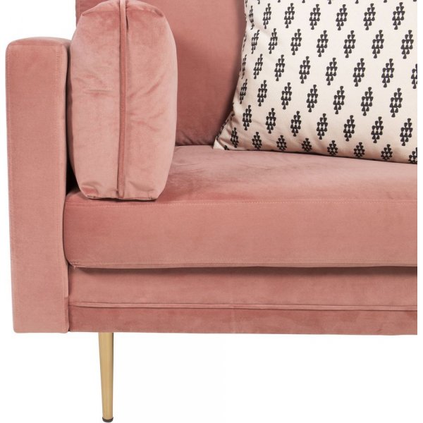 Fauteuil Savanna - Rose (velours)/laiton