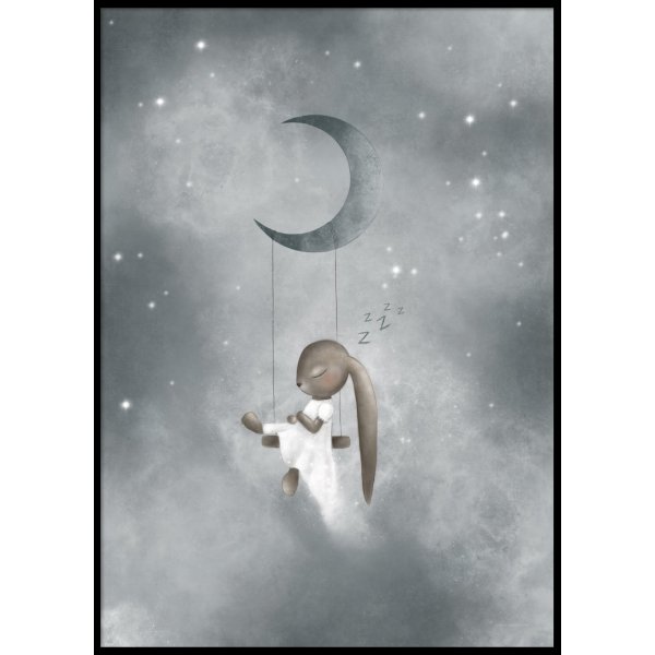 SLEEPING BUNNY - Poster 50x70 cm