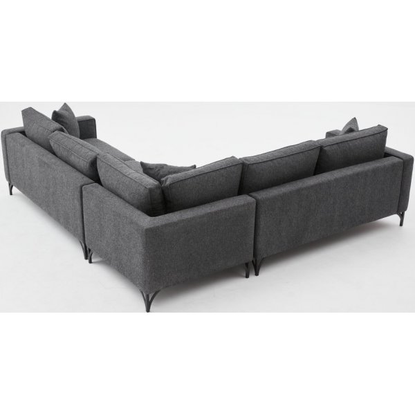 Canapé d'angle Berlin - Anthracite/noir Canapé d'angle Berlin - Anthracite/noir