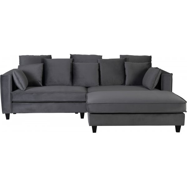 Fotpall 122x86 cm mörkgrå sammet - Brandy + Fläckborttagare för möbler Fotpall 122x86 cm mörkgrå sammet - Brandy + Fläckborttagare för möbler