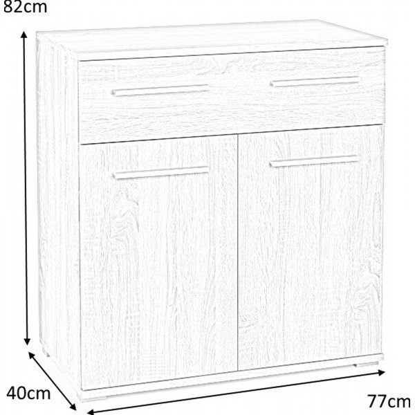 Armoire Abdel - Chêne Sonoma Armoire Abdel - Chêne Sonoma