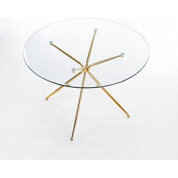 Capo ronde eettafel met gouden poten 110 cm
