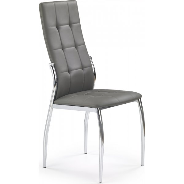 Chaise Nicolas en gris / chrome