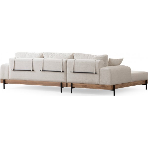 Canapé Eti divan gauche - Blanc/chêne Canapé Eti divan gauche - Blanc/chêne