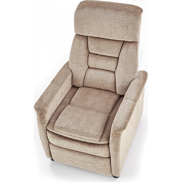 Fauteuil relax Agnetha beige en tissu Fauteuil relax Agnetha beige en tissu