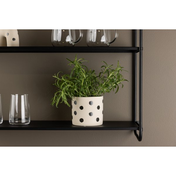 Sane kruka 11 x 10 cm - Svart/Vit Sane kruka 11 x 10 cm - Svart/Vit