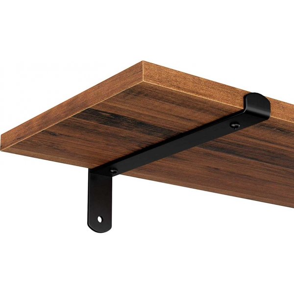 Zijwandplank, set van 2 - Bruin/zwart