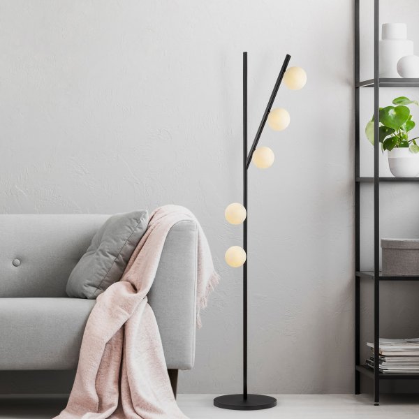 Lampadaire Domino 11041 - Noir/blanc Lampadaire Domino 11041 - Noir/blanc