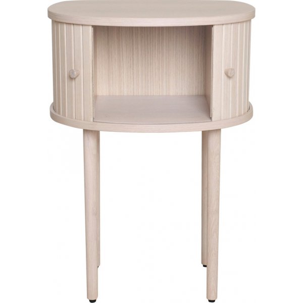 Slide sngbord - Vitpigmenterad ek