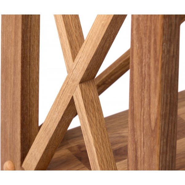 Bibliothèque X en chêne huilé H 161 cm Bibliothèque X en chêne huilé H 161 cm