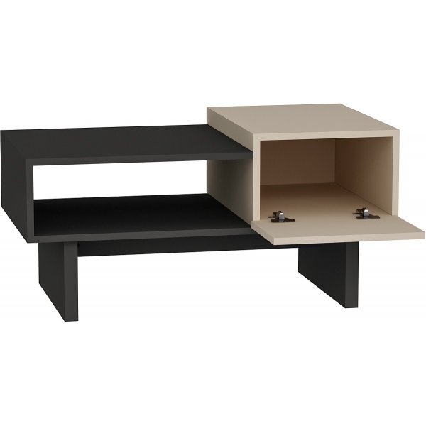 Frank soffbord 100 x 60 cm - Beige/antracit