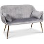 Flappy 2-sits soffa - Gr sammet / mssingsben