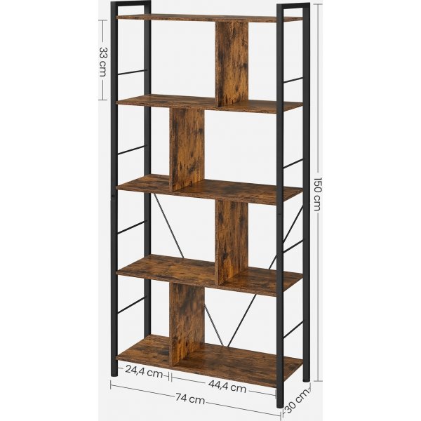 Bibliothèque Ragna - Marron/noir Bibliothèque Ragna - Marron/noir