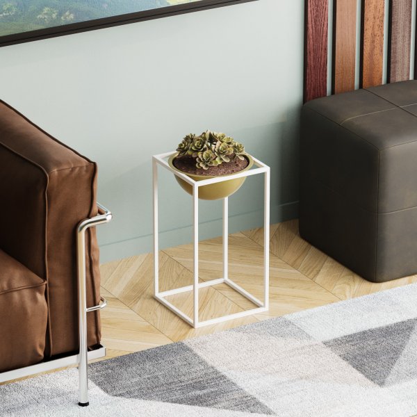 Pot Plato 22 - Blanc/or