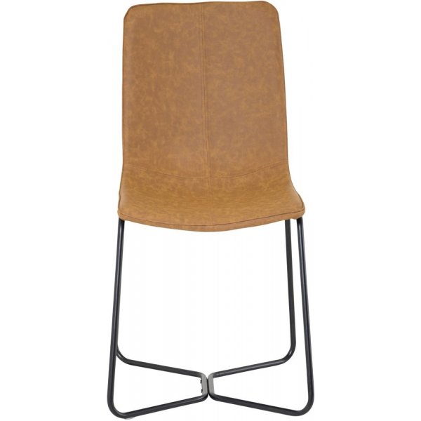 Malcolm matstol - Svart/brun PU